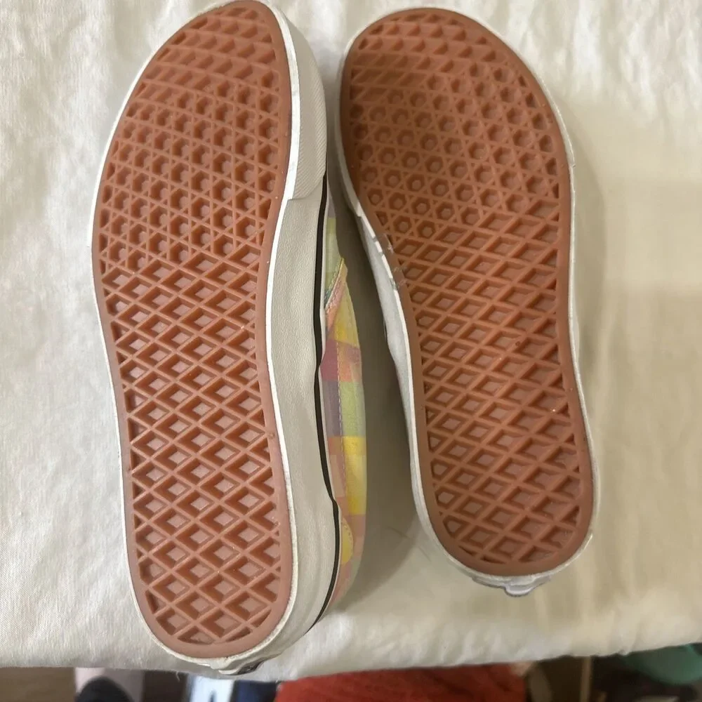 Vans Slip On Pastel Multicolor Check Womens Size 8 - Picture 3 of 6